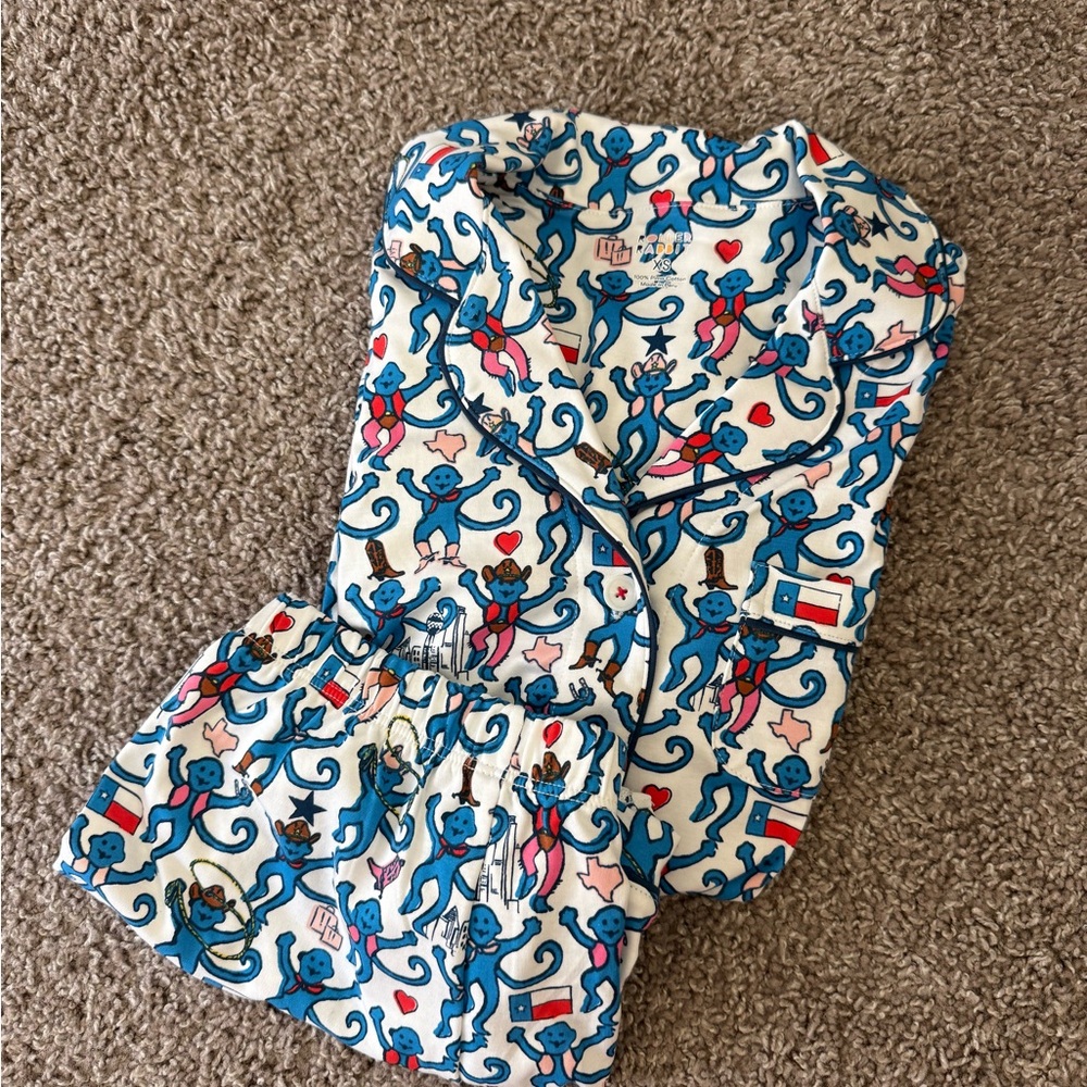 Roller Rabbit Dallas Monkey Polo Pajama Set